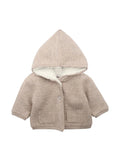 Bebe Taupe Knitted Hooded Jacket