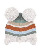 Bebe Mateo Stripe Pom Pom Beanie