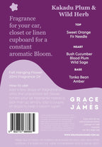 Grace & James Kakadu Plum & Wild Herb- Felt Air Freshener
