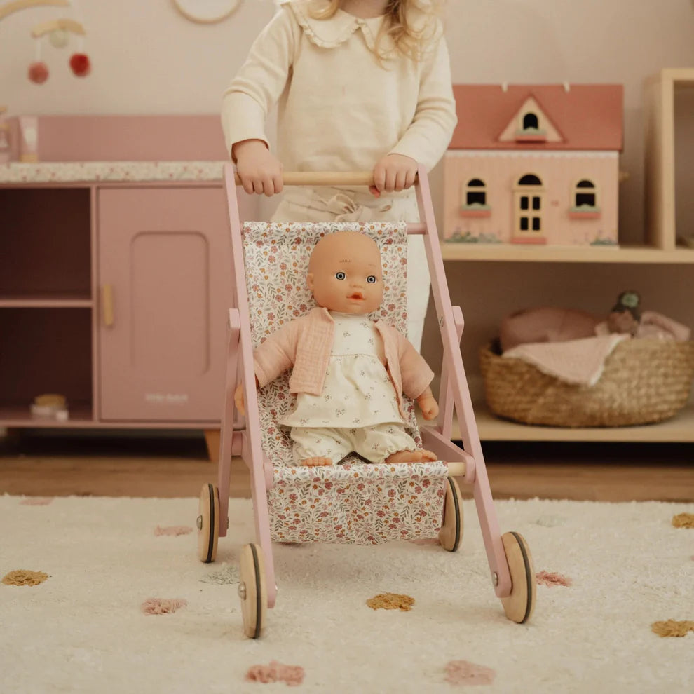 Little Dutch Wooden Doll Stroller