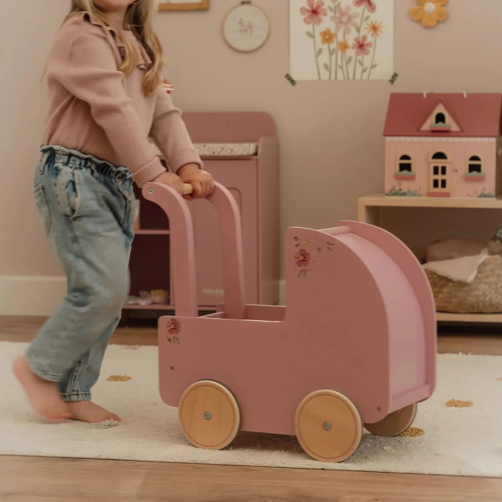 Little Dutch Wooden Doll Pram