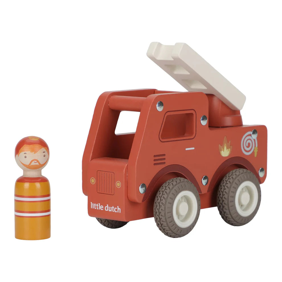 Little Dutch Wooden Fire Truck Set