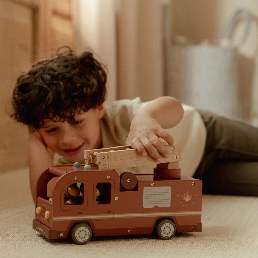 Little Dutch Wooden Fire Truck Set