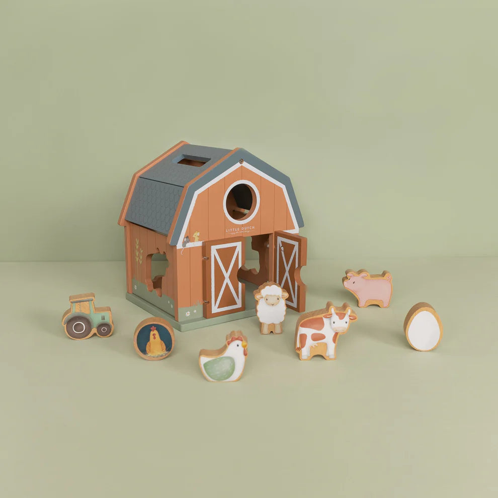 Little Dutch Wooden Shape Sorter - Little Farm