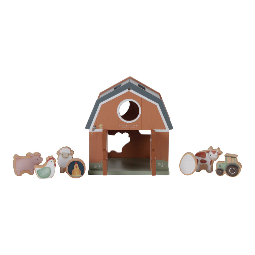 Little Dutch Wooden Shape Sorter - Little Farm