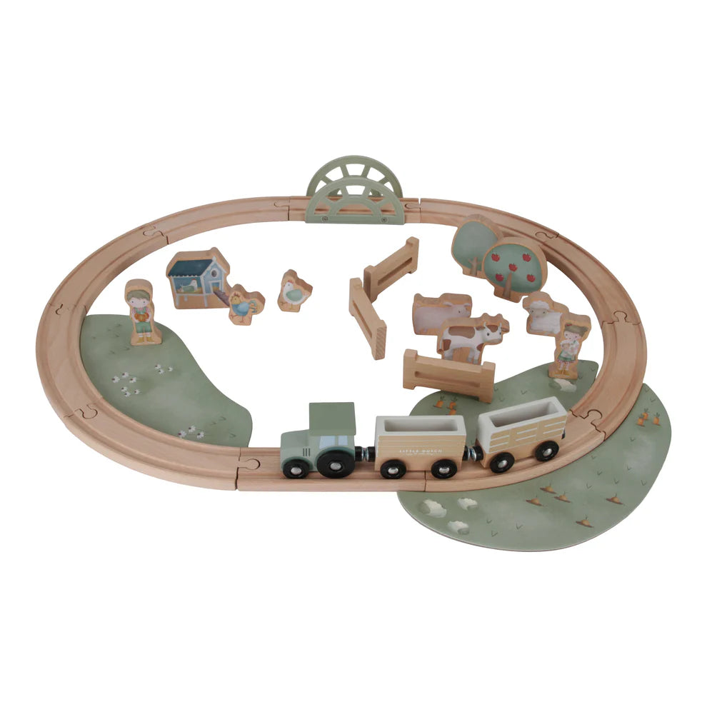 Little Dutch Wooden Train Track Set
