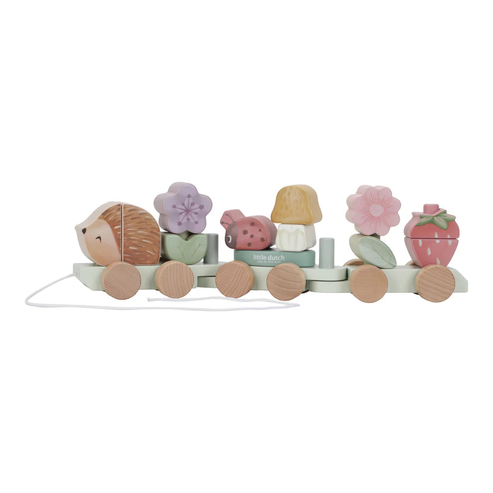 Little Dutch Wooden Stacking Train Hedgehog