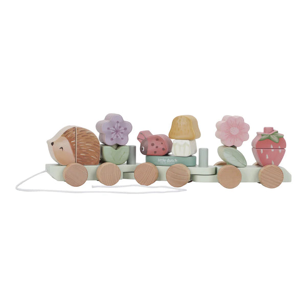Little Dutch Wooden Stacking Train Hedgehog