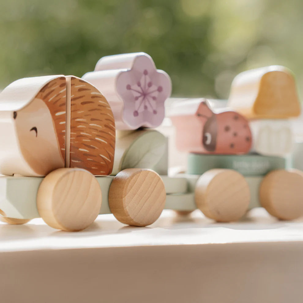 Little Dutch Wooden Stacking Train Hedgehog