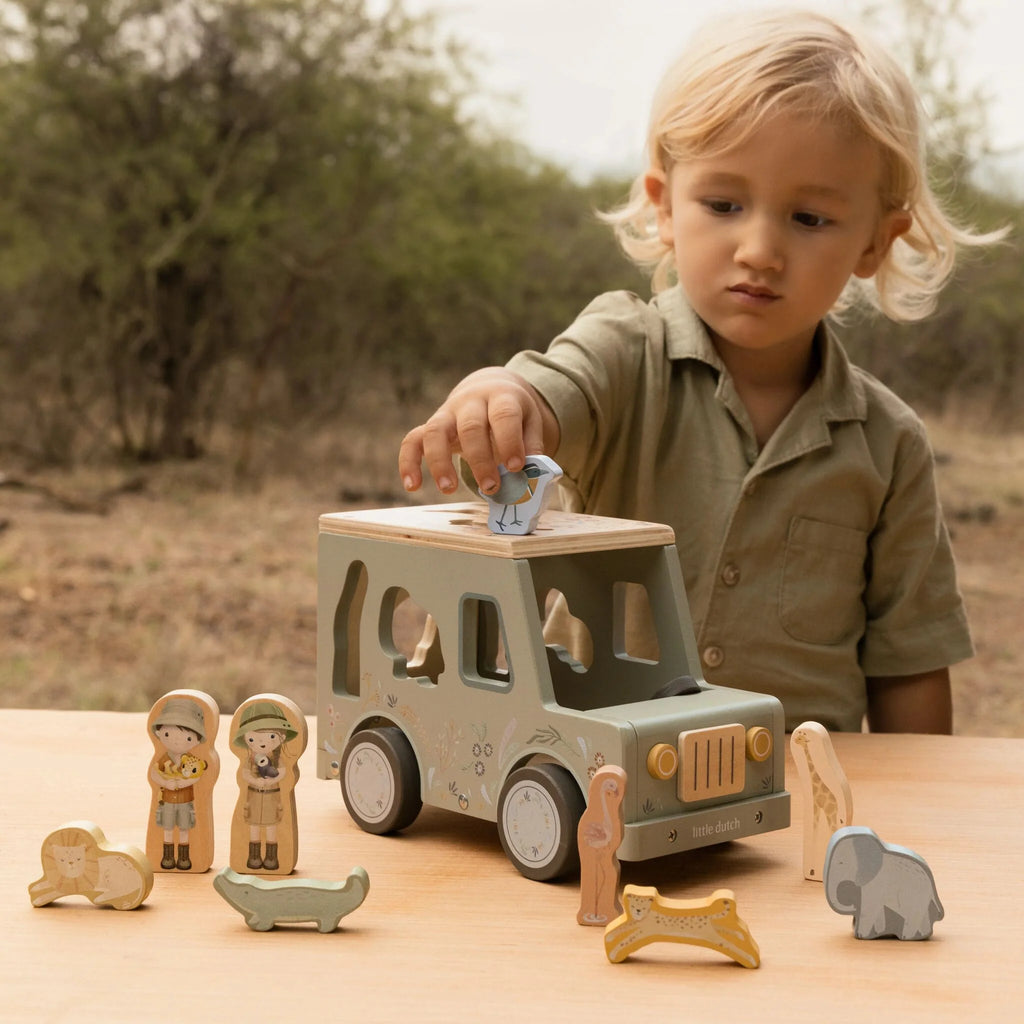 Little Dutch - Safar Friends Shape Sorter Safari Car