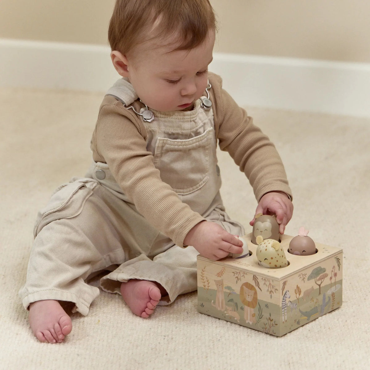 Little Dutch - Safari Friends Wooden Pop-Up Toy