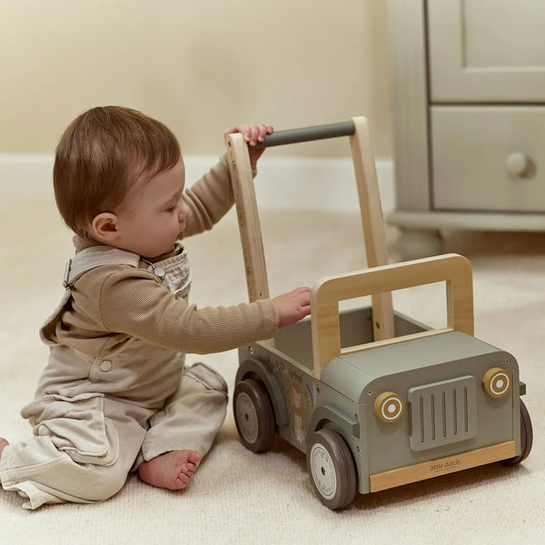 Little Dutch Safari Friends Wooden Pull Car