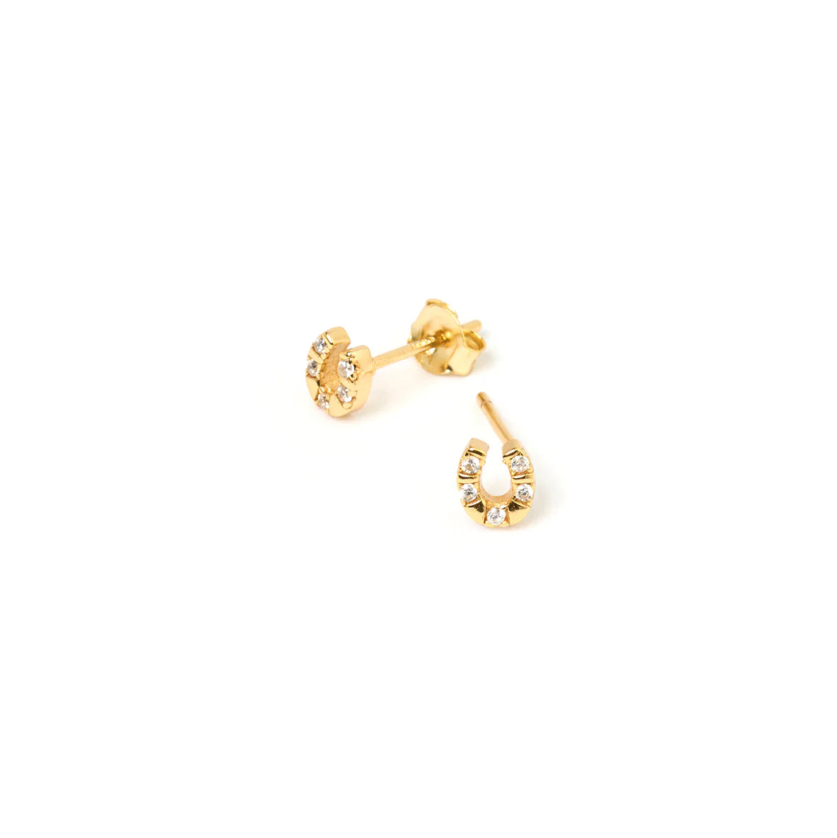 Arms of Eve Lucky Horseshoe Gold Studs