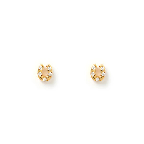 Arms of Eve Lucky Horseshoe Gold Studs