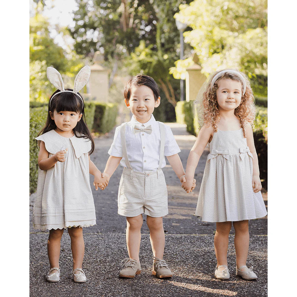 Noralee Bow Tie || Sage Stripe