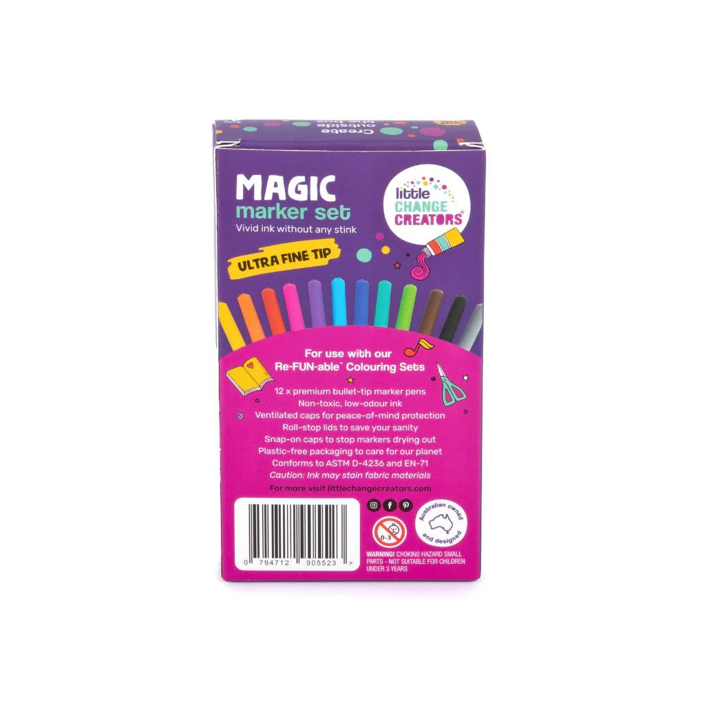 Little Change Creators RE-FUN-ABLE ULTRA FINE TIP - Magic Marker Set