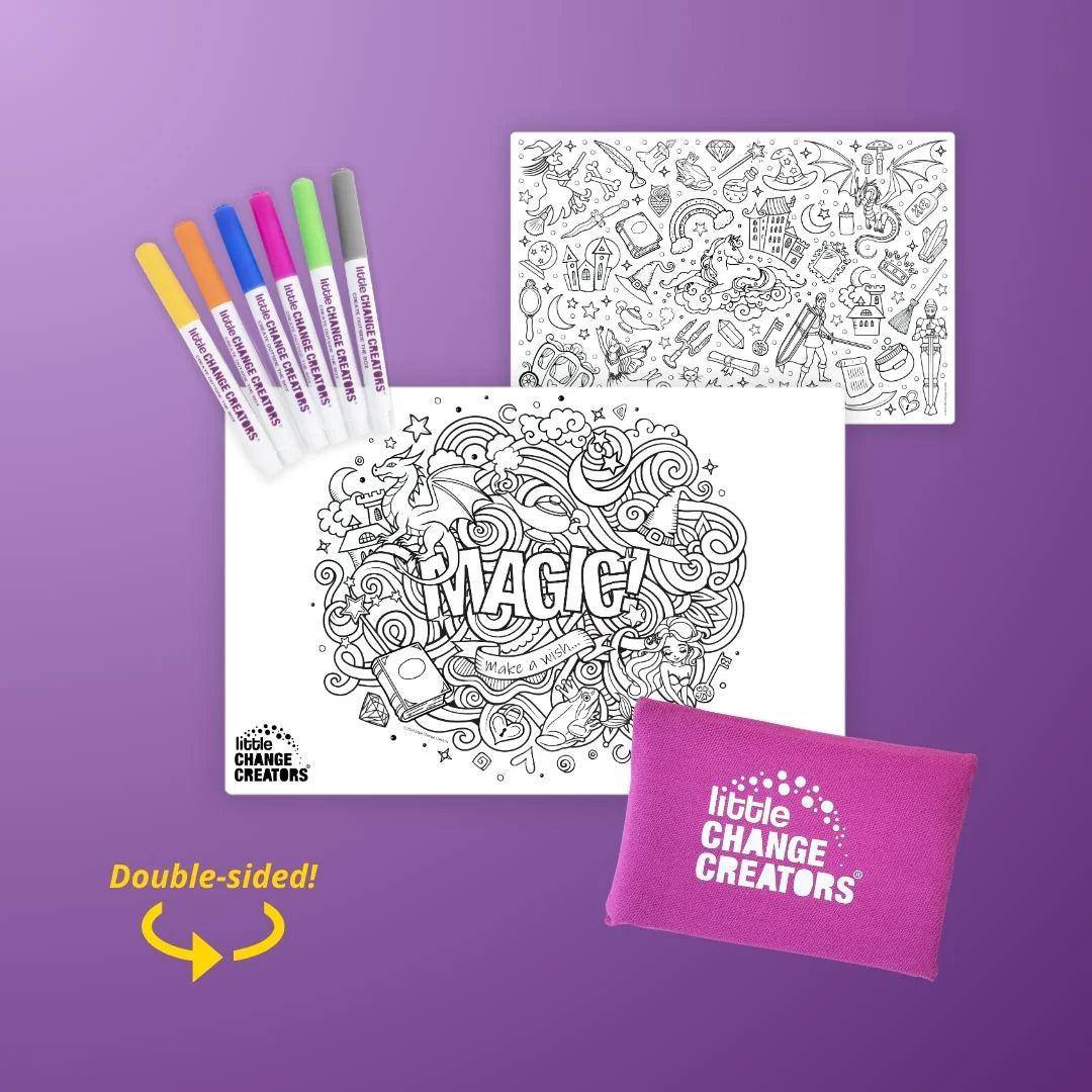 Little Change Creators Pocket Reusable Colouring In Set - Assorted
