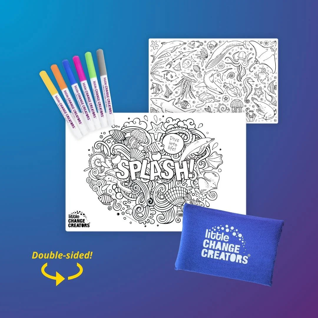 Little Change Creators Pocket Reusable Colouring In Set - Assorted