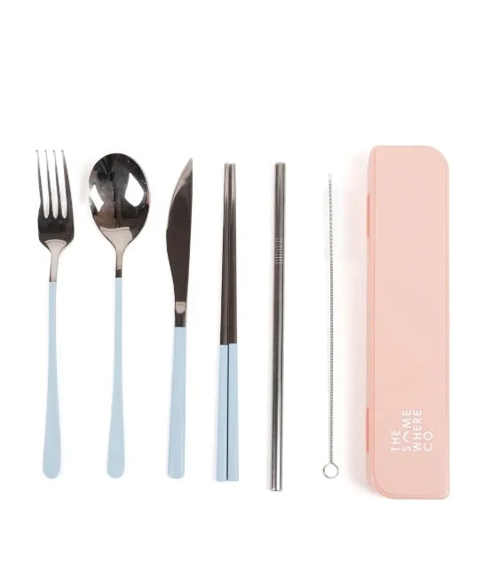 The Somewhere Co The Kit Cutlery set Gold & Brush