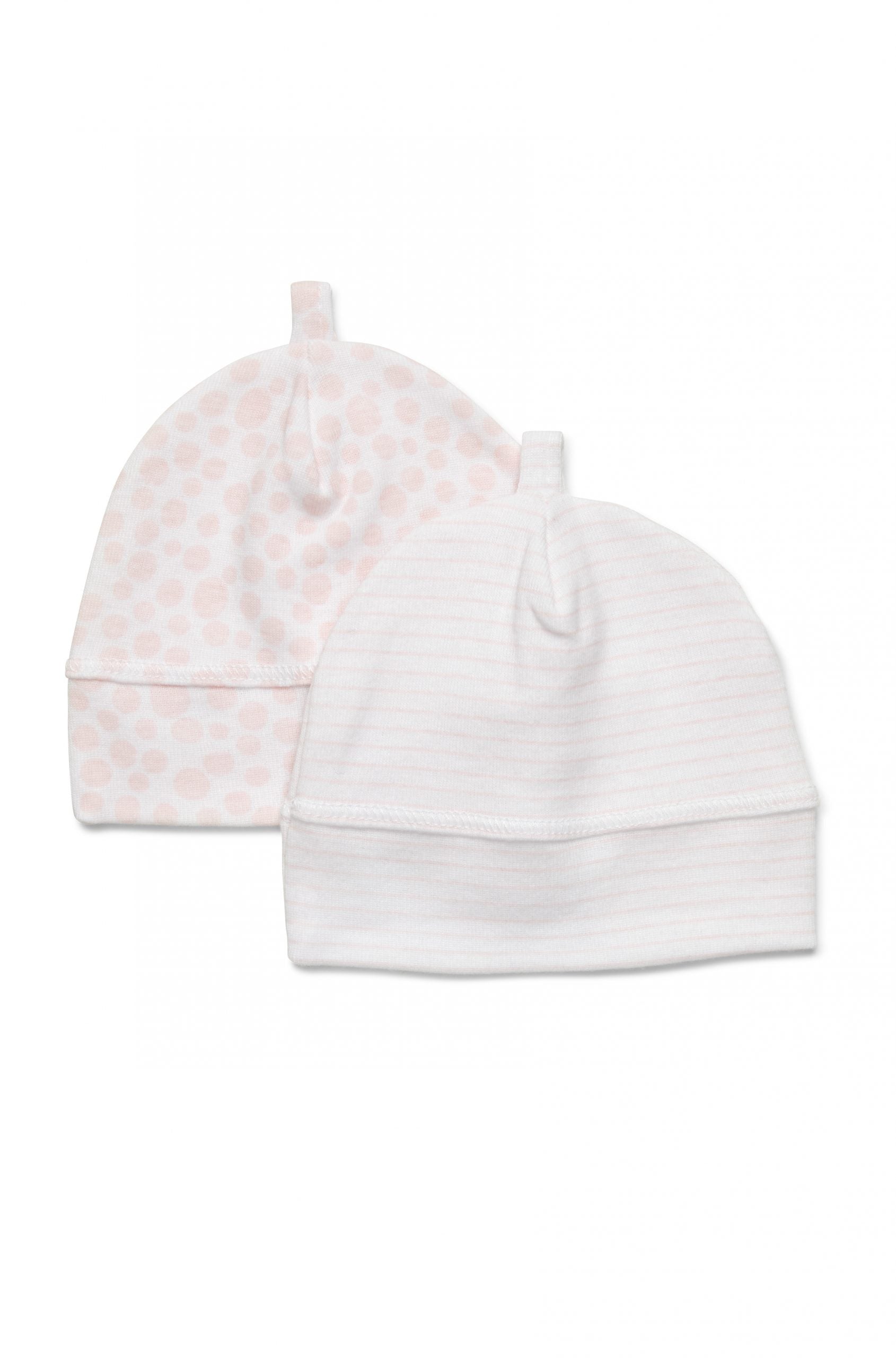 Marquise Premmie Pink Spot/Stripe Beanies