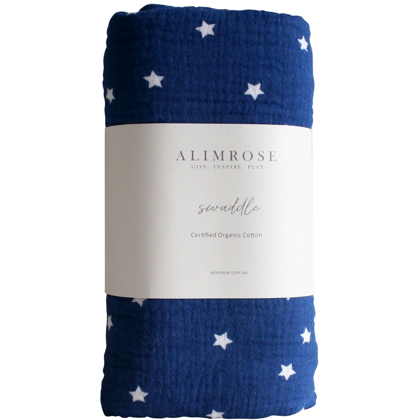 Alimrose Muslin Swaddle Starry Night Navy