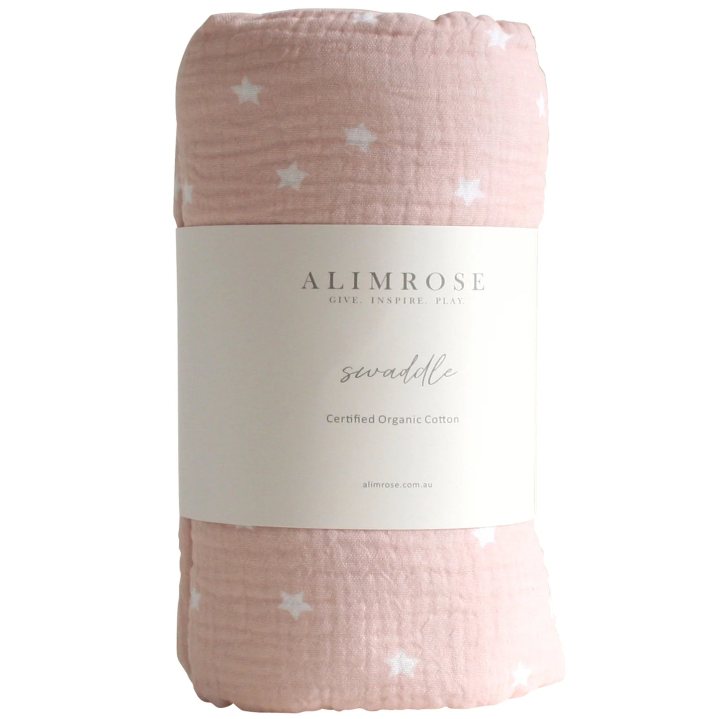 Alimrose Muslin Swaddle Starry Night Pink