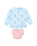 Mini Haha Frankie Long Sleeve Rash & Aqua Nappy Set
