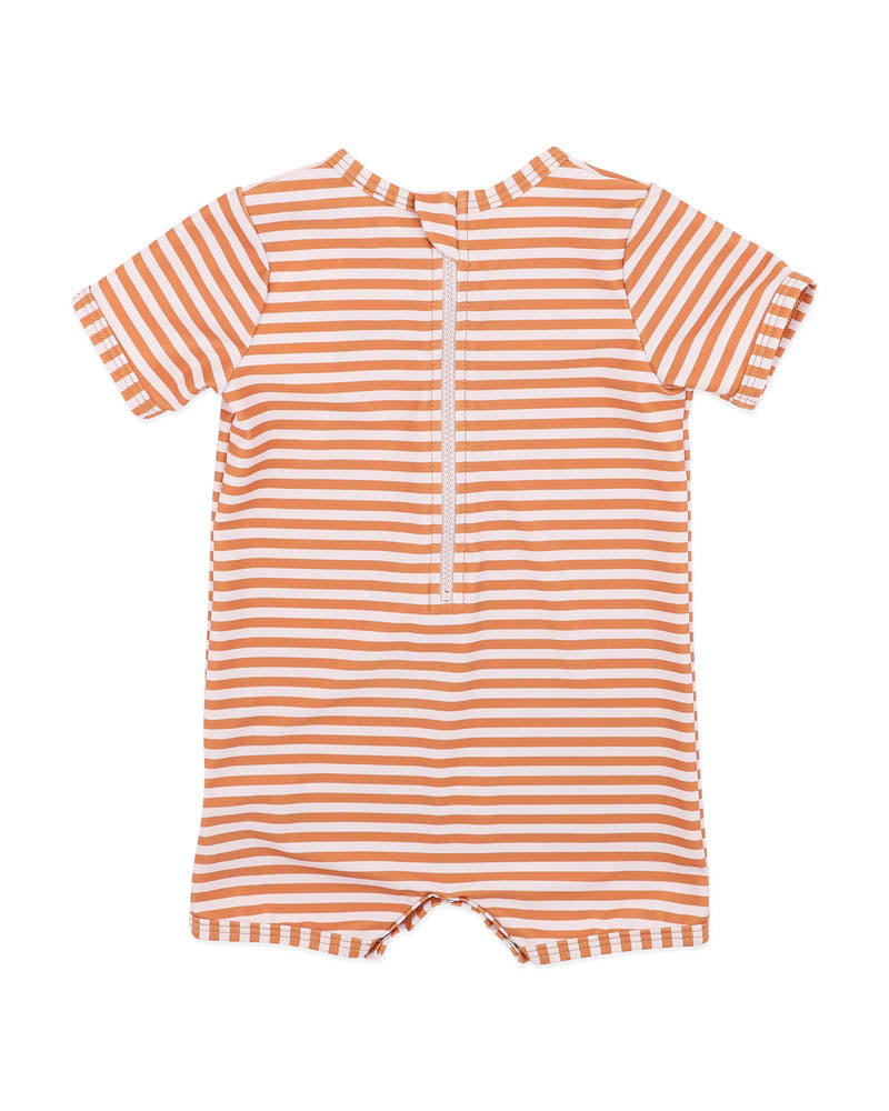 Mini Haha Harvey Stripe Short Sleeve Rash Suit