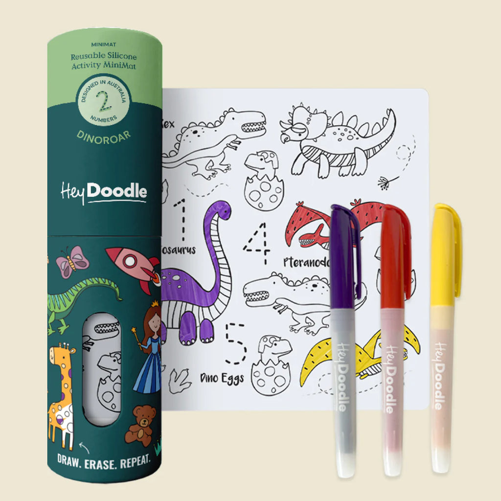 Hey Doodle DinoRoar Mini Colouring & Doodle Mat