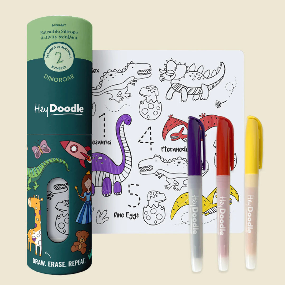 Hey Doodle DinoRoar Mini Colouring & Doodle Mat