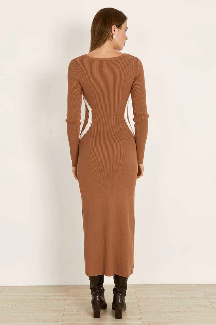 Mon Renn - CONNECT KNIT DRESS - CHAI