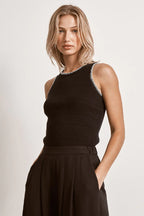 Mon Renn Connect Knit Singlet Black