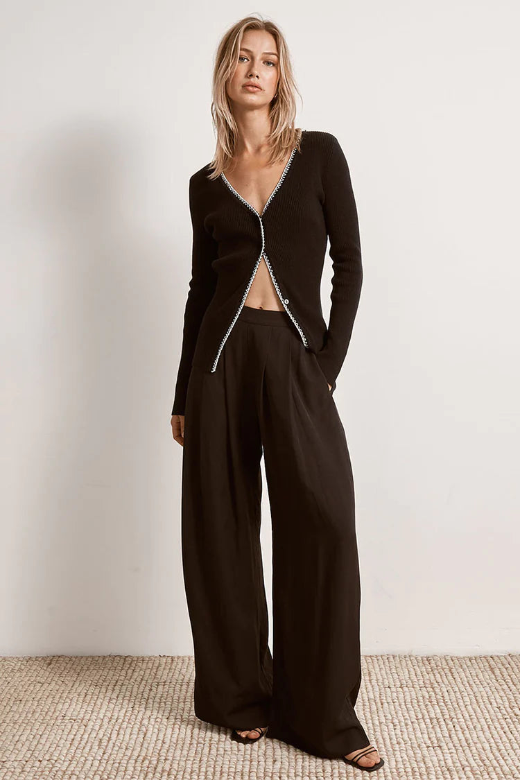 Mon Renn Connect Knit Top Black