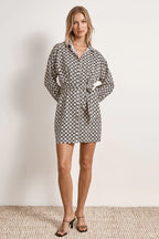 Mon Renn Moonlight Shirt Dress Geo Print
