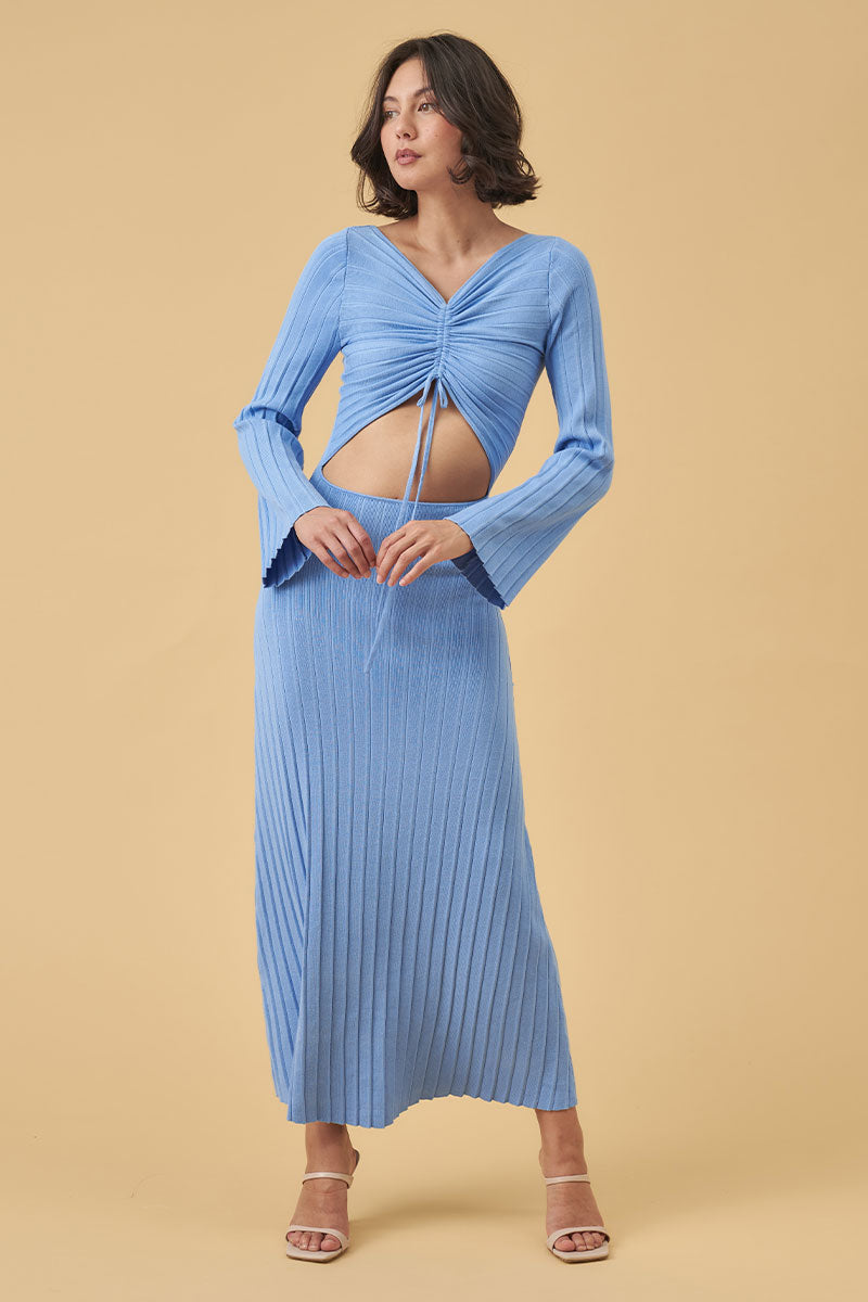 Mon Renn Sense Knit Dress Tranquil Blue