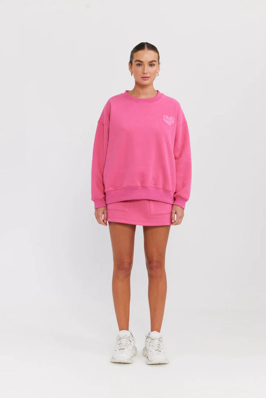 Toast Society - Move With Love Sweater - Hyper Pink