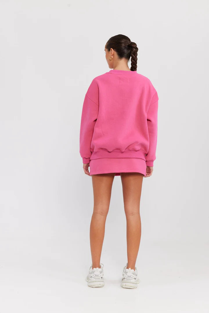 Toast Society - Move With Love Sweater - Hyper Pink