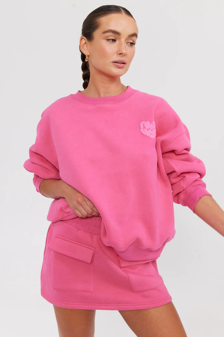 Toast Society - Move With Love Sweater - Hyper Pink