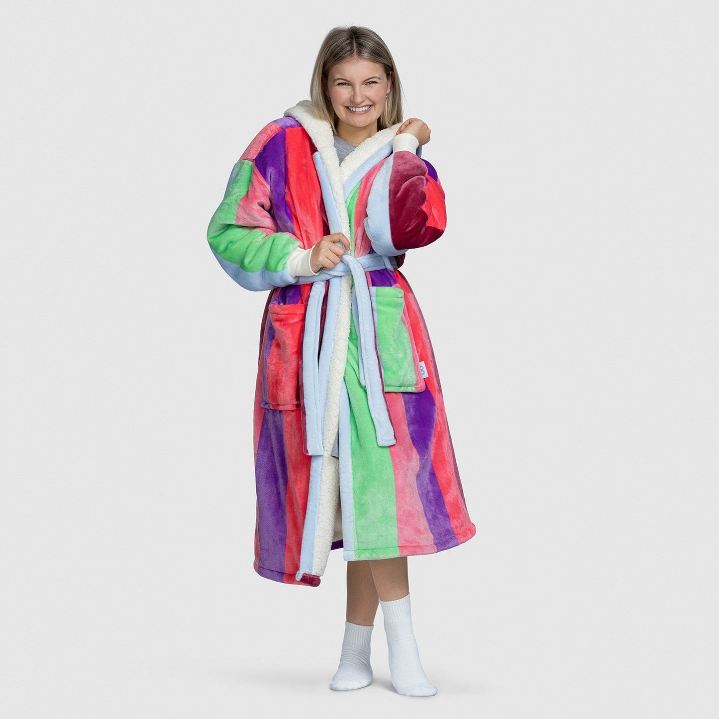 Oodie™ Original Multi Stripe Dressing Gown - Adult