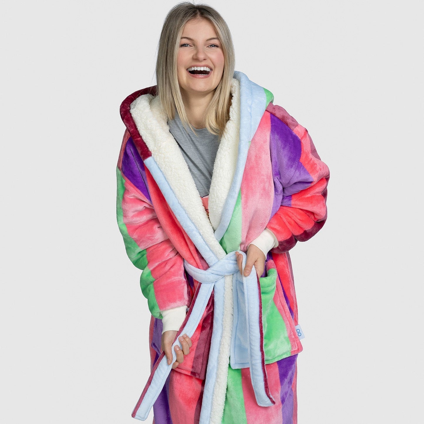 Oodie™ Original Multi Stripe Dressing Gown - Adult