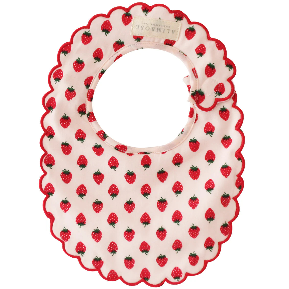 Alimrose - Scallop Bib Strawberries