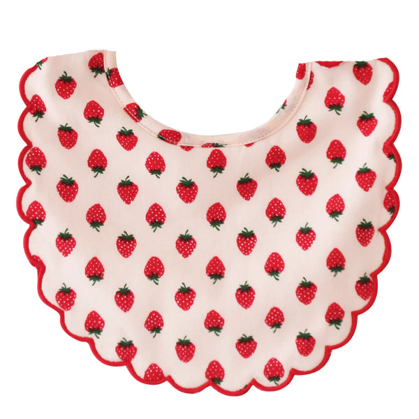 Alimrose - Scallop Bib Strawberries