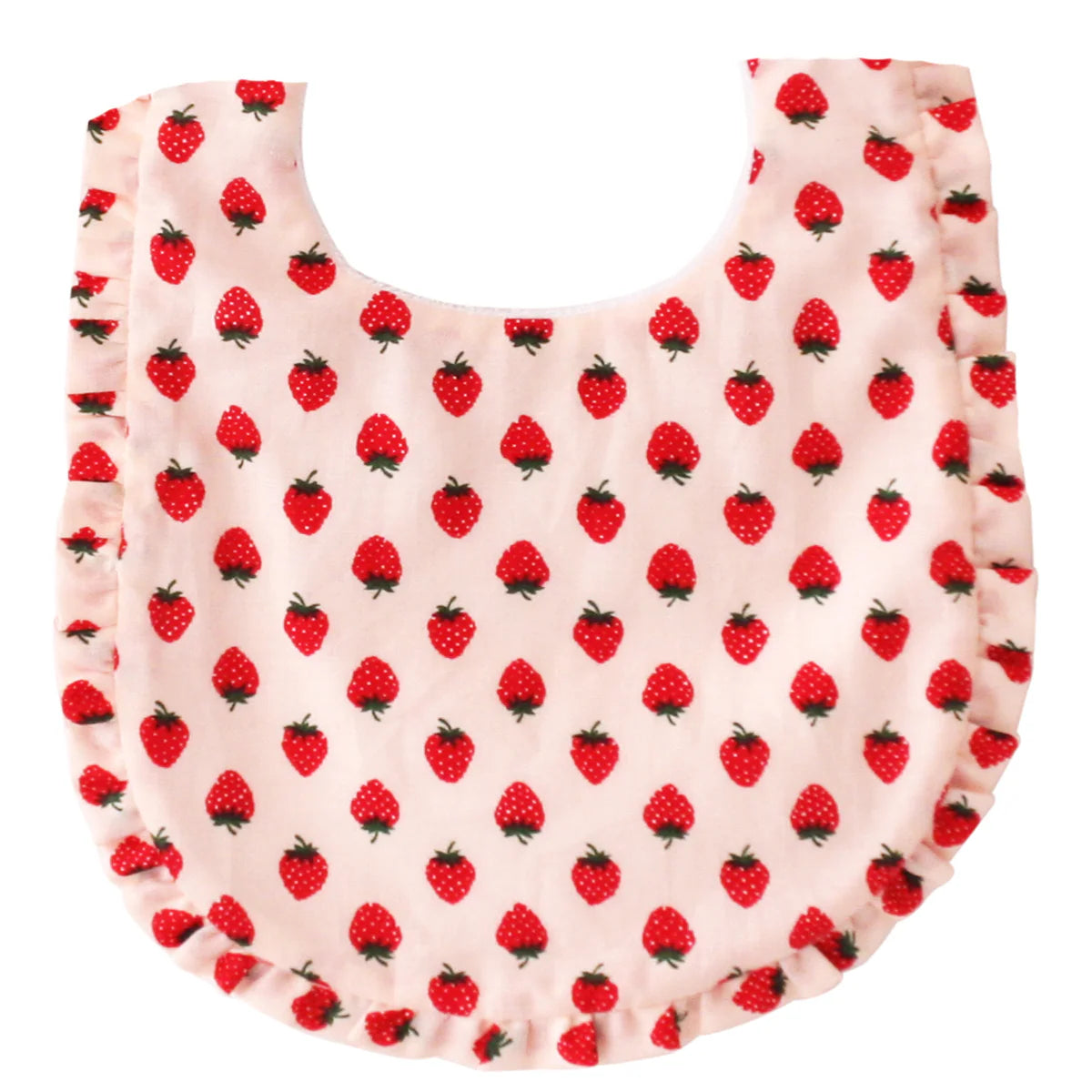 Alimrose - Ruffle Edge Bib Strawberry