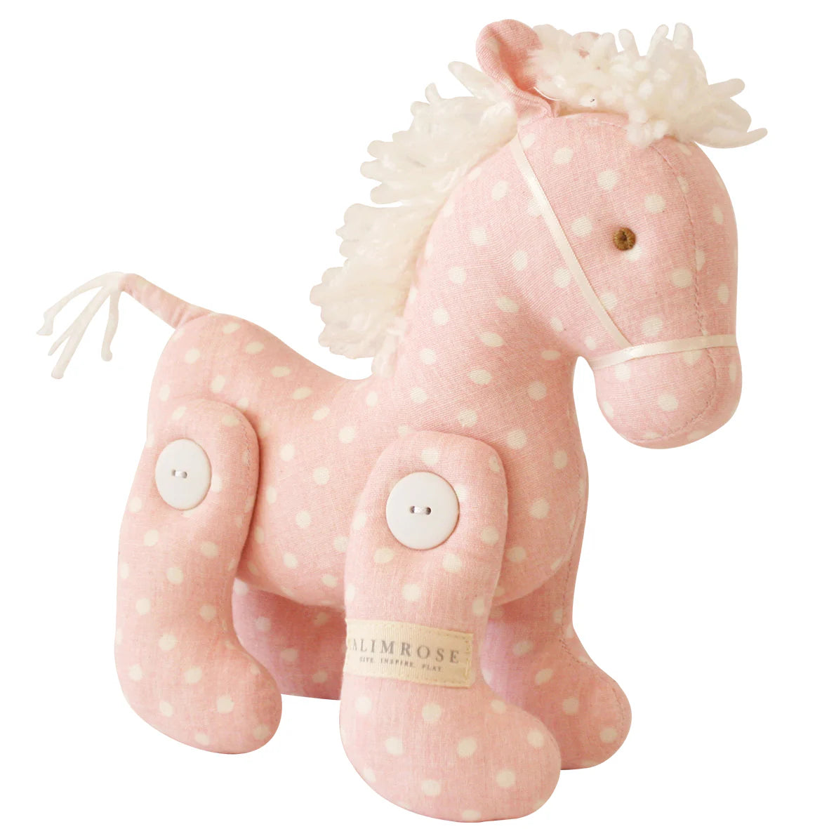 ALIMROSE Jointed Pony Pink White Spot