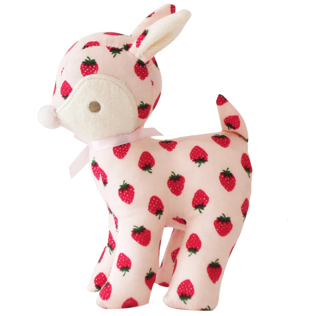Alimrose  Baby Deer Rattle Strawberry