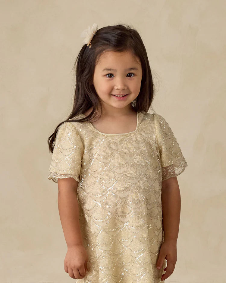 Noralee  Daisy Dress | Silver Metallic