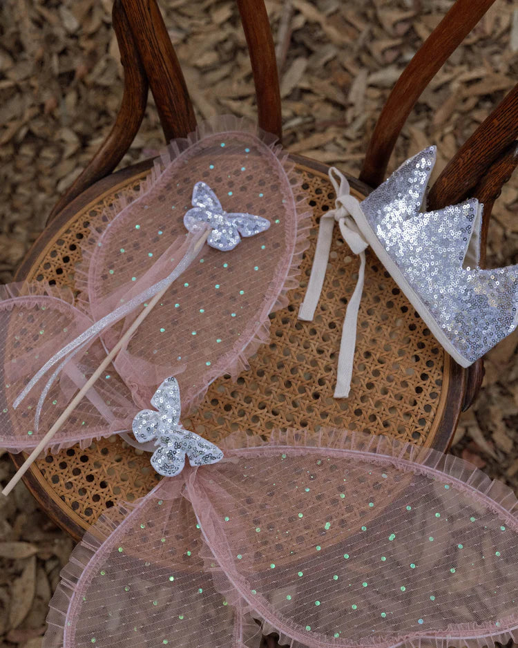 Noralee  Crown & Wand | Silver Sequin