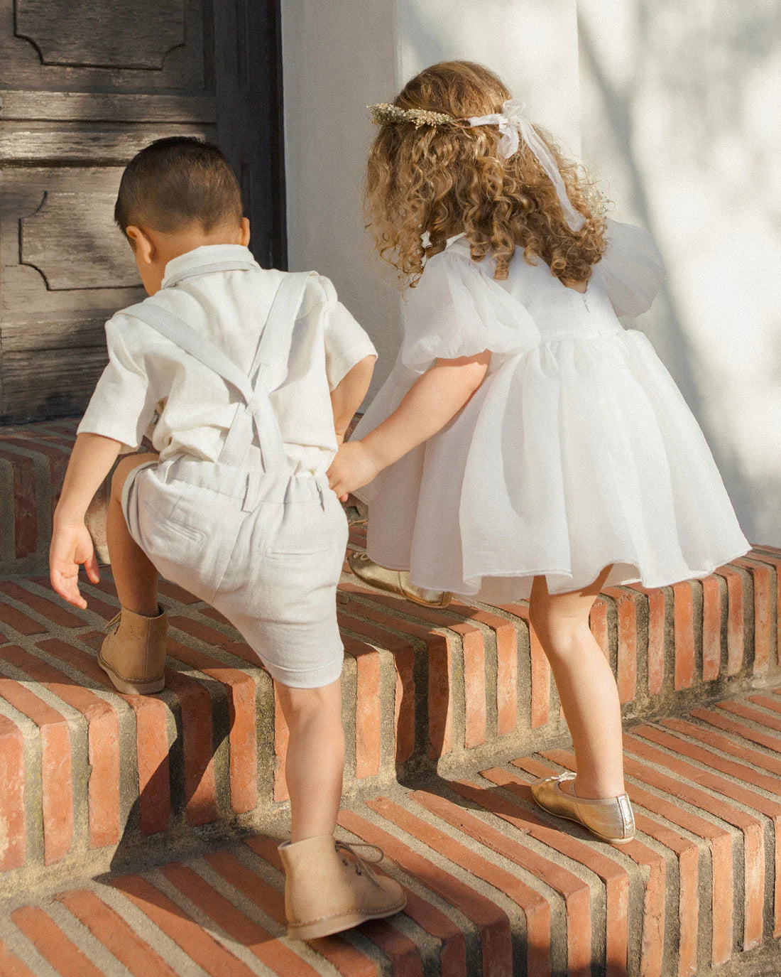 Noralee Suspender short | Powder Blue