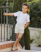 Noralee Suspender short | Sage Stripe