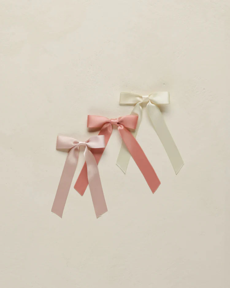 Noralee Satin Bows Set of 3 || Bubblegum, Lipstick, Natural